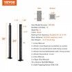 4-Pack Cable Railing Post 36" x 1" x 2" Steel Horizontal Hole Deck Railing Post 10 Pre-Drilled Holes SUS304 Stainless Steel Cable Rail Post