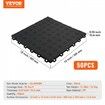 Garage Tiles Interlocking 12 x 12 x 0.53 inch 50 Pack Garage Floor Covering Tiles Non-Slip Double-Sided Texture Garage Flooring Tiles for Garages Basements