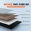 Interlocking Vinyl Floor Tiles 48 x 7.3 inch 10 Tiles 5.5mm Thick Snap Together Deep Brown Wood Grain DIY Flooring