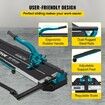 Tile Cutter 24in Cutting Tool w/ Laser Guide Single Rail Double Brackets