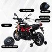 Aprilia Dorsoduro 900 Licensed Motorbike Electric Ride On Motorcycle Dirt Bike 12V Battery Powered Car Toy with Training Wheels LED Lights Music