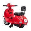 Vespa Electric Motorbike Kids Ride On Car Toy PX150 Licensed Motorcycle Battery Powered Motor Dirt Bike Wheeler with Training Wheels MP3 LED Lights 6V