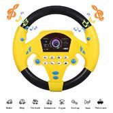 Steering Wheel Toy, Simulated Driving Controller Electric Early Learning Educational Sounding Toy Pretend Driving Seat Toys For Kids Age 3 Up, Yellow