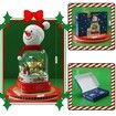 Christmas Music Box Building Block Kit,with Auto Rotating Snowman Play Christmas Music for Christmas New Year Gifts