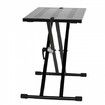 Portable DJ Table with Double-X Braced Keyboard Stand Adjustable Height