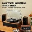 Bluetooth Vinyl Record Player 3-Speed Belt Driven Turntable 10W Speakers