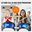 Kids Drum Set 5-Piece 406.4 mm Beginner Full Drum Set with Bass Toms Snare Floor Drum Adjustable Throne Cymbal Hi-Hat Pedal and Two Pairs of Drumsticks