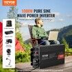 Pure Sine Wave Inverter 1000 Watt DC 12V to AC 230V Power Inverter with 2 AC Outlets 2 USB Port 1 Type-C Port Remote Control