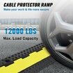 3 PCs Cable Protector Ramp 2 Channel 5443 kg Load Wire Cable Cover Ramp