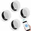 4 PCs 165.1 mm Bluetooth in Ceiling Speakers 150W Flush Mount Ceiling & in-Wall Speaker System with 8ΩImpedance 89dB Sensitivity