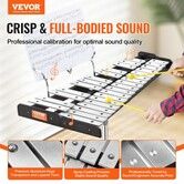 30 Note Glockenspiel Xylophone Bell Kit Professional Percussion Instrument Set with Mallets Drum Sticks Music Stand 8" Practice Pad Adjustable Stand