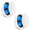 2 PCs 203.2 mm in Ceiling Speakers 50-Watts Flush Mount Ceiling & in-Wall Speakers System with 8ΩImpedance 89dB Sensitivity for Home Kitchen Living Room