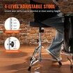 Drum Throne 490-585 mm Height Adjustable Padded Drum Stool Seat with Anti-Slip Feet 5A Drumsticks 150 kg Maximum Weight Capacity 360degree