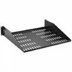 2U Server Rack Shelf 16"/406 mm Depth Vented Rack Mount Shelf with Tray