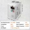 VFD 10HP 7.5KW 34A 1 Phase 220V-240V Input to 3 Phase 220V-240V Output Variable Frequency Drive 0-400Hz VFD for AC Motor Speed Control