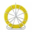 Fish Tape Fiberglass 182.88 m 7.9 mm Duct Rodder Fishtape Wire Puller Cable Running Rod with Steel Reel Stand 3 Pulling Heads Fishing Tools