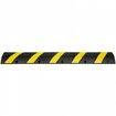 2PCs 6 ft Rubber Speed Hump 2 Channel 10000 kg/axle Capacity Heavy Duty Traffic Speed Bump with High Reflective Yellow Strip 8 Expansion Screws and 1 Drill