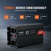 Pure Sine Wave Inverter 2000 Watt  Power Inverter with 2 AC Outlets 2 USB Port 1 Type-C Port LCD Display and Remote Controller