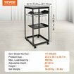 20U Open Frame Server Rack 15''-40'' Adjustable Depth Free Standing or Wall Mount Network Server Rack 4 Post AV Rack with Casters Holds All Your Networking