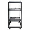 20U Open Frame Server Rack 15''-40'' Adjustable Depth Free Standing or Wall Mount Network Server Rack 4 Post AV Rack with Casters Holds All Your Networking