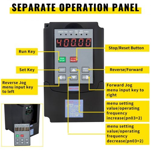 4KW 380V VFD Variable Frequency Drive For Spindle Motor 4KW 5HP Control 380V Technique Inverter