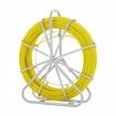 Fish Tape Fiberglass 150 m 7.9 mm Duct Rodder Fishtape Wire Puller Cable Running Rod with Steel Reel Stand 3 Pulling Heads Fishing Tools