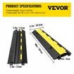 Cable Protector Ramp 5 Packs 2 Channels Speed Bump Hump Rubber Modular Speed Bump Rated 11000 LBS Load Capacity Protective Wire Cord Ramp Driveway Rubber