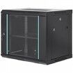 9U Wall Mount Network Server Cabinet 39.37 cm Deep Server Rack Cabinet Enclosure 90.7 kg Max. Ground-mounted Load Capacity with Locking Glass Door