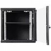 9U Wall Mount Network Server Cabinet 39.37 cm Deep Server Rack Cabinet Enclosure 90.7 kg Max. Ground-mounted Load Capacity with Locking Glass Door