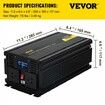 Power Inverter Modified Sine Wave Inverter 2000W DC 12V to AC 240V w/LCD