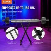 Portable DJ Table with Double-X Braced Keyboard Stand Adjustable Height  (82-109.5) x 46.5cm