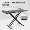 Portable DJ Table with Double-X Braced Keyboard Stand Adjustable Height  (82-109.5) x 46.5cm