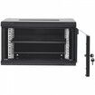 6U Wall Mount Network Server Cabinet 15.5'' Deep Server Rack Cabinet Enclosure 200 lbs Max Ground-mounted Load Capacity with Locking Glass Door Side Panels