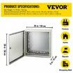 NEMA Steel Enclosure 20 x 20 x 6\'\' NEMA 4X Steel Electrical Box IP66 Waterproof & Dustproof Outdoor/Indoor Electrical Junction Box with Mounting Plate
