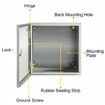 NEMA Steel Enclosure 20 x 20 x 6\'\' NEMA 4X Steel Electrical Box IP66 Waterproof & Dustproof Outdoor/Indoor Electrical Junction Box with Mounting Plate