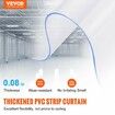 Strip Curtain 96" Height x 72" Width 0.08" Thickness 12PCS Clear PVC Strip Door Curtain Freezer Curtain Plastic Door Strips for Walk in Freezers