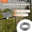 T316 Deck Railing Cable 1/8" Stainless Steel Wire Rope 9144 cm with Cutter Kit 7x7 Strands Construction Marine Aircraft Grade for Handrail Stair Decking