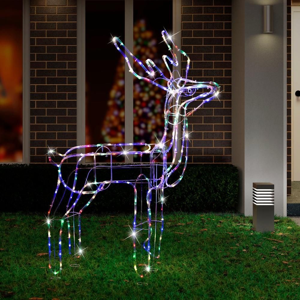 LED Twinkling Standing Reindeer -110cm available in 2 Colors - Cool White