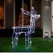 LED Twinkling Standing Reindeer -110cm available in 2 Colors - Cool White