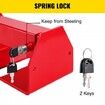 Cargo Container Lock 9.84"-17.32" Locking Distance Semi Truck Door Locks with 2 Keys Shipping Container Accessories Red Powder-Coated with Spring Lock