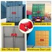 Cargo Container Lock 9.84"-17.32" Locking Distance Semi Truck Door Locks with 2 Keys Shipping Container Accessories Red Powder-Coated with Spring Lock