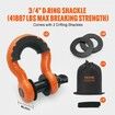 Heavy Duty Tow Strap Recovery Kit 85.1 mm x 9.1 m (MBS-16329 kg) Tree Saver Winch Strap Triple Reinforced Loop & Protective Sleeves & Storage Bag 19 mm