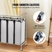 Laundry Sorter Cart 4 Section Laundry Hamper with Heavy Duty Lockable Wheels and 4 Removable Bags Rolling Laundry Basket Sorter for Clothes Storage