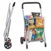 Folding Shopping Cart 66 lbs Max Load Capacity Grocery Utility Cart with Rolling Swivel Wheels Heavy Duty Foldable Laundry Basket Trolley Compact