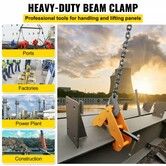 Beam Clamp I Beam Lifting Clamp 2 ton Heavy Duty Beam Hangers in Yellow