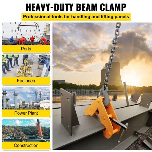 Beam Clamp I Beam Lifting Clamp 2 ton Heavy Duty Beam Hangers in Yellow