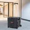 Foldable Utility Cart 36 kg Load Capacity Folding Portable Rolling Crate Handcart with Durable Heavy Duty Telescoping Handle and 2 Wheels