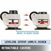 4 Pack Leveling Casters GD-60F Plate Mounted Footmaster Leveling Caster 551kg per Leveling Caster Wheels Nylon Wheel and NBR Pad(GD-60F)