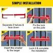 Heavy Duty Cargo Door Lock Shipping Container Lock with 2 Keys 9.84"-17.32" Locking Distance for Semi Trailer Trucks and Containers - Bright Red Powder