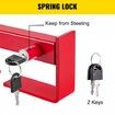 Heavy Duty Cargo Door Lock Shipping Container Lock with 2 Keys 9.84"-17.32" Locking Distance for Semi Trailer Trucks and Containers - Bright Red Powder